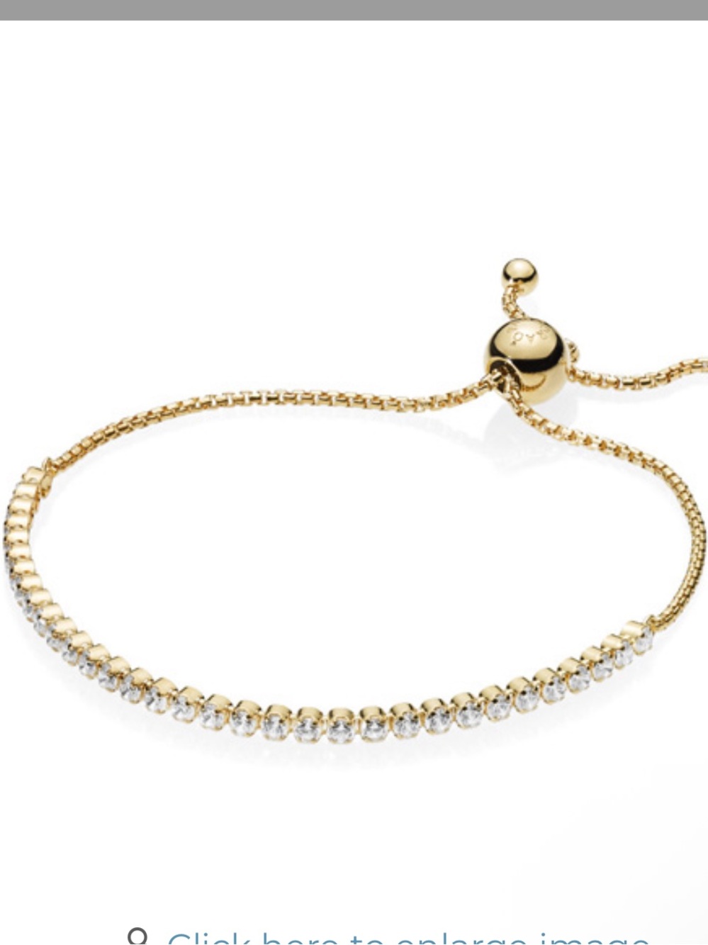 Pandora Gold Crystal Slider Bracelet - Gold